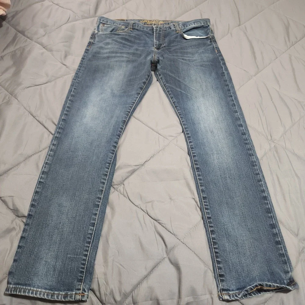 American Eagle Outfitters Slim Fit Jeans Mens 36x32 Blue Medium Wash Denim